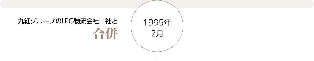 1995年2月：丸紅グループのLPG物流会社二社と合併